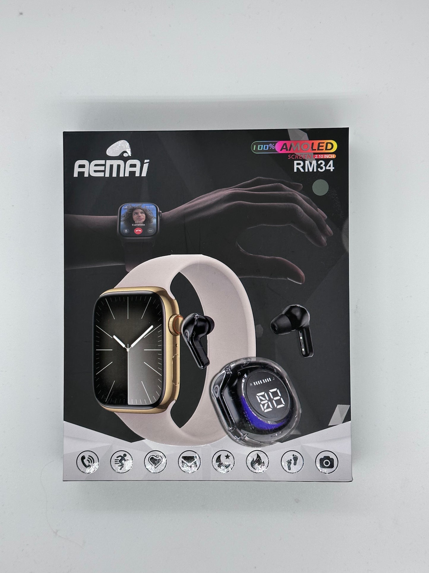 Смарт комплект AEMAI RM34 – часовник и слушалки в едно!