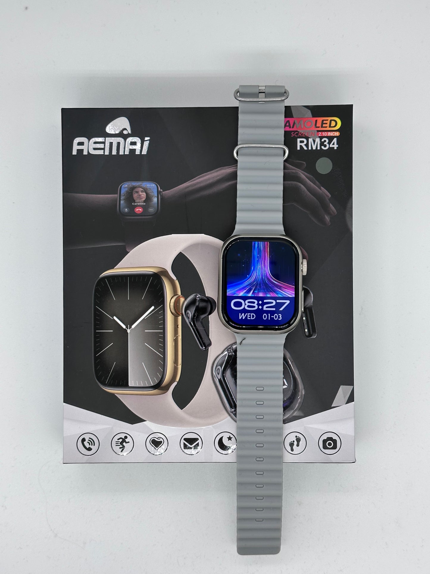 Смарт комплект AEMAI RM34 – часовник и слушалки в едно!