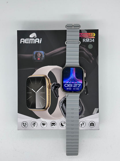 Смарт комплект AEMAI RM34 – часовник и слушалки в едно!